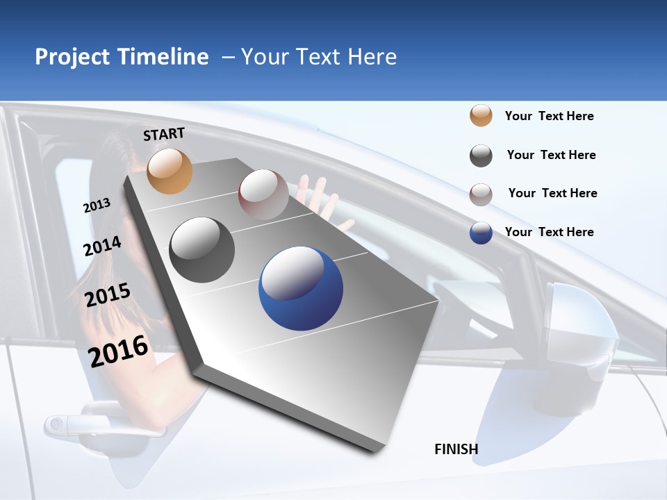 Girl Teen Car Keys PowerPoint Template