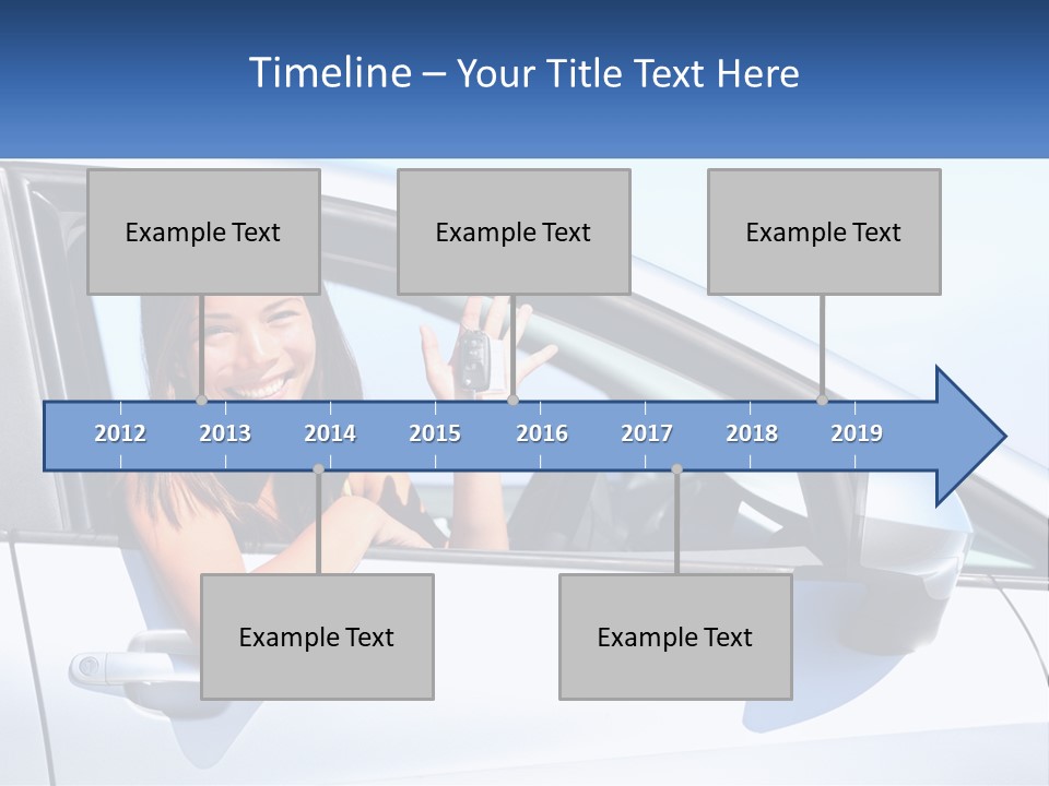 Girl Teen Car Keys PowerPoint Template