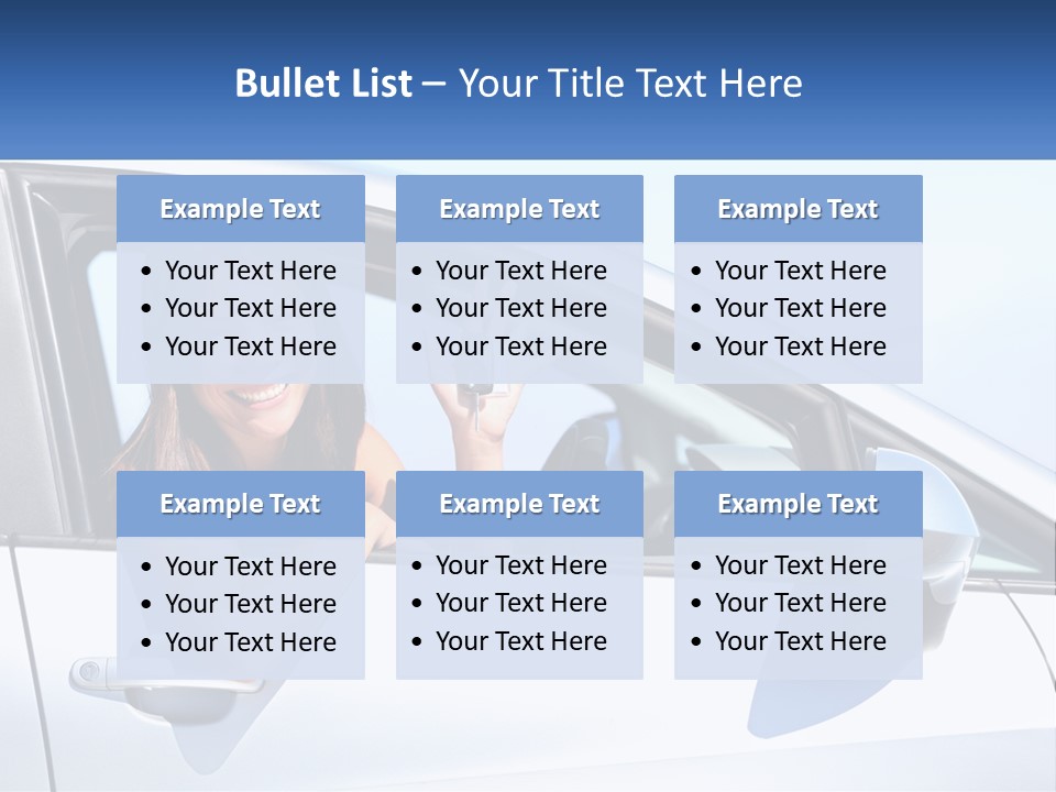 Girl Teen Car Keys PowerPoint Template