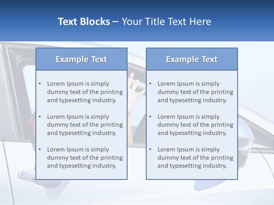 Girl Teen Car Keys PowerPoint Template