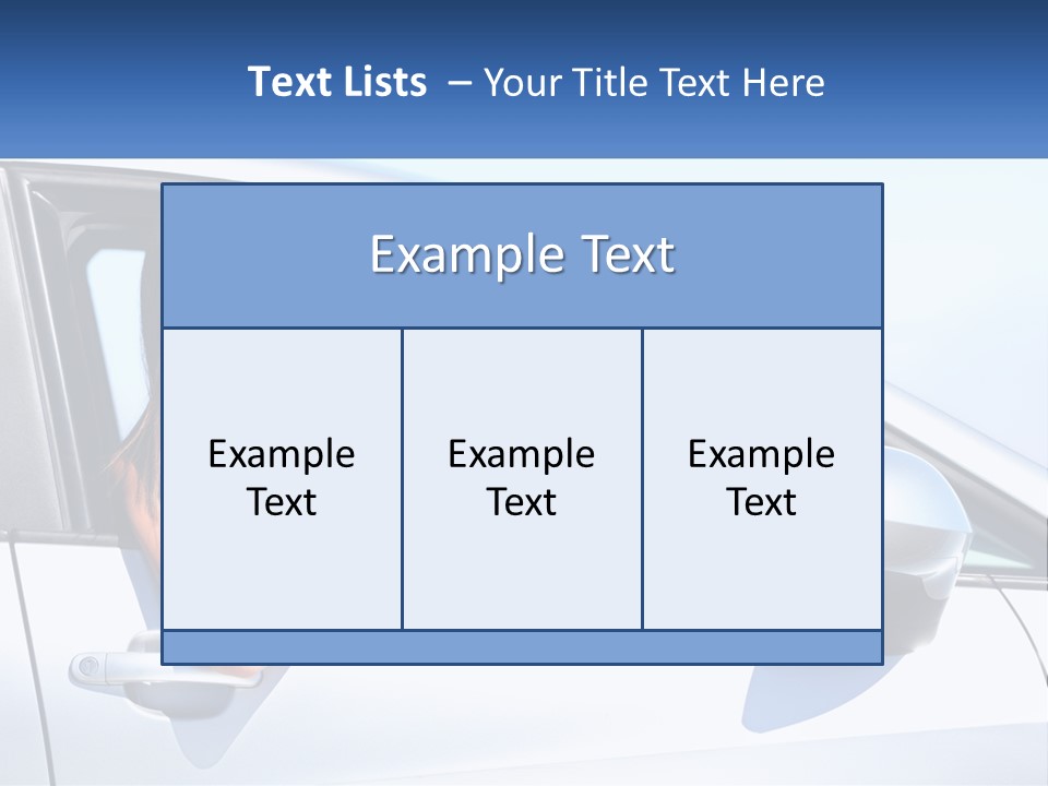 Girl Teen Car Keys PowerPoint Template