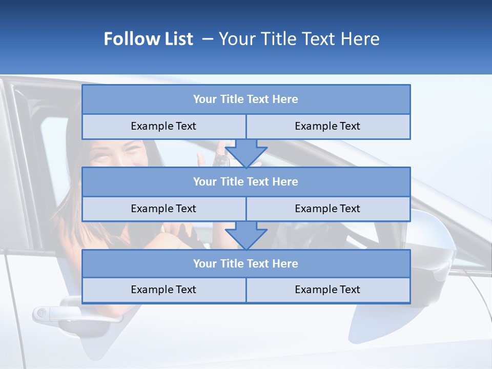 Girl Teen Car Keys PowerPoint Template