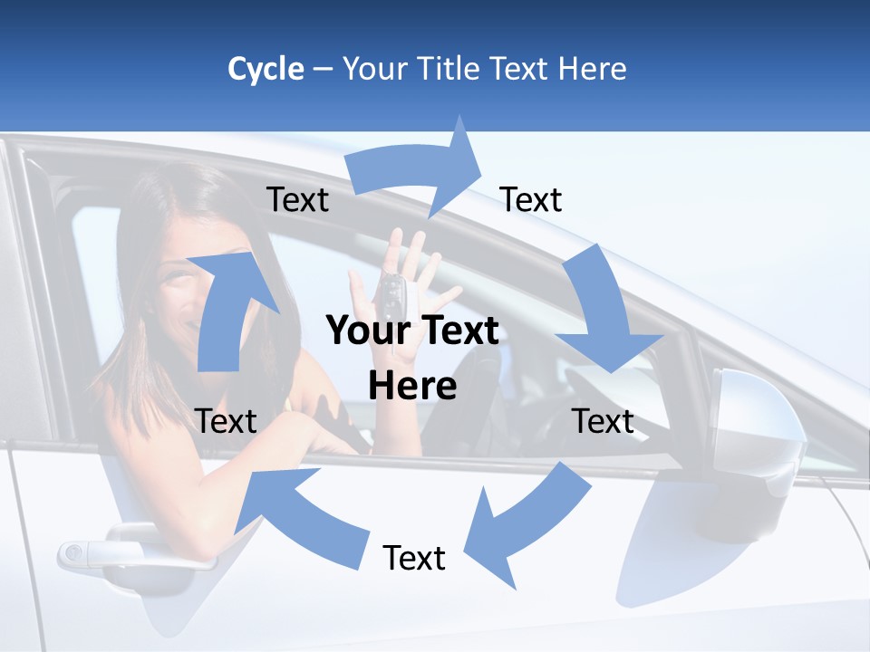 Girl Teen Car Keys PowerPoint Template