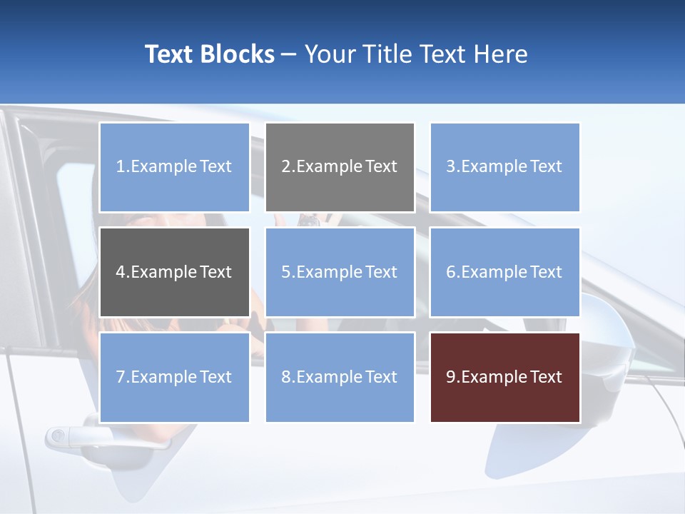 Girl Teen Car Keys PowerPoint Template