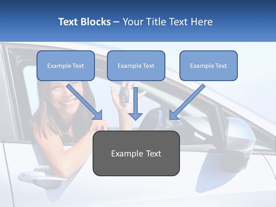 Girl Teen Car Keys PowerPoint Template