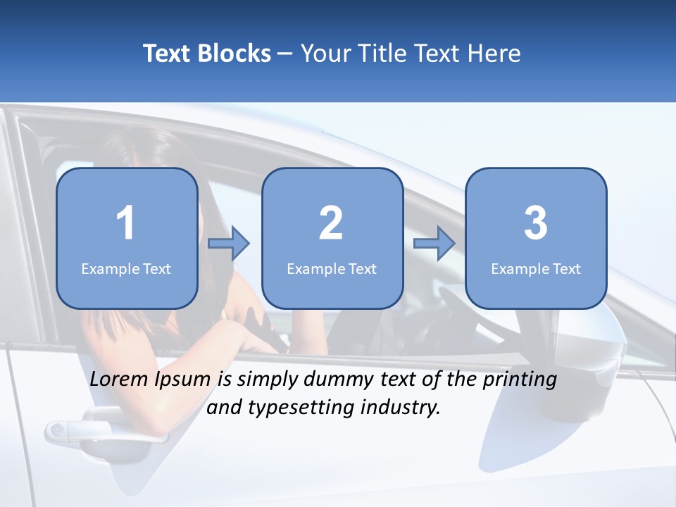 Girl Teen Car Keys PowerPoint Template