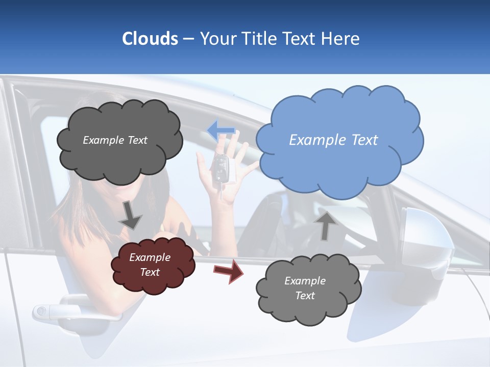 Girl Teen Car Keys PowerPoint Template