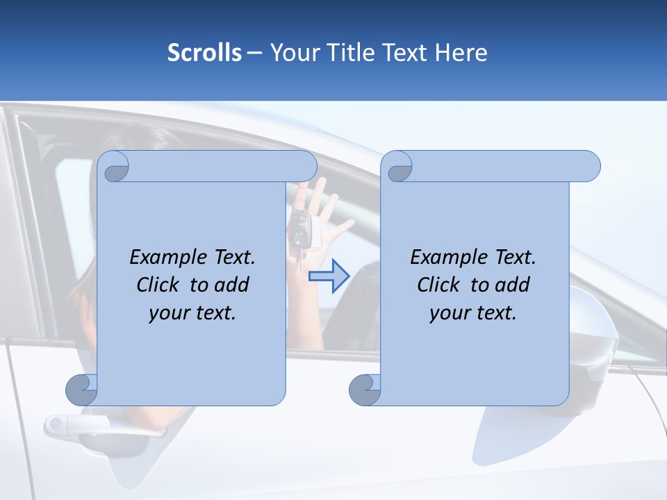 Girl Teen Car Keys PowerPoint Template
