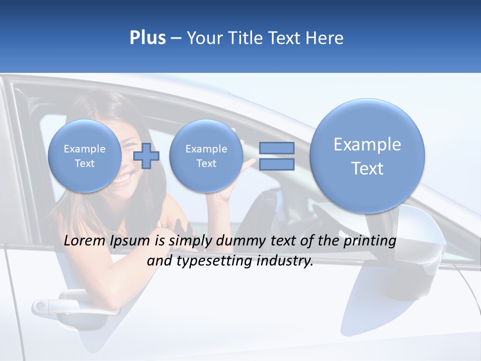 Girl Teen Car Keys PowerPoint Template