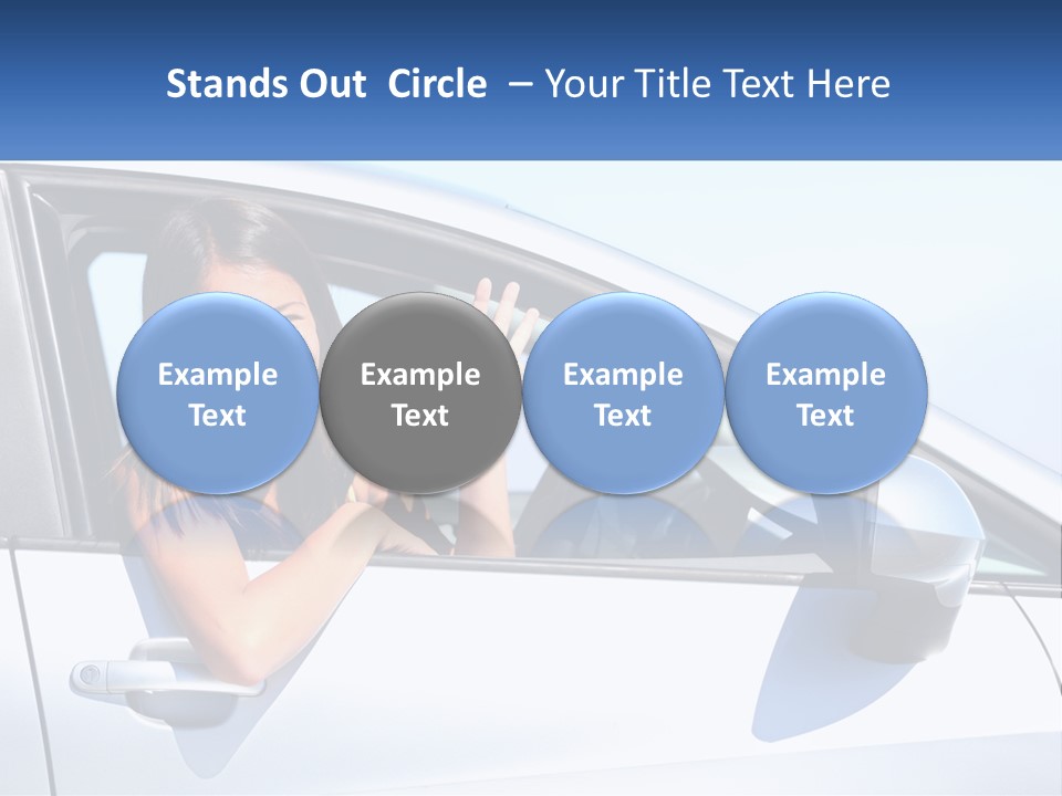 Girl Teen Car Keys PowerPoint Template