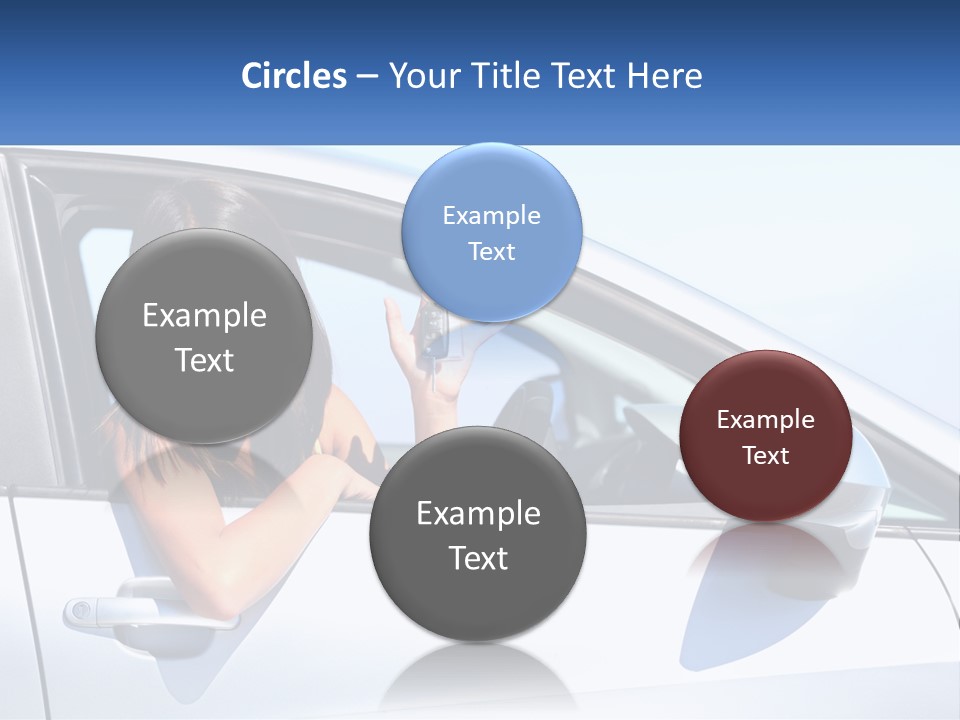 Girl Teen Car Keys PowerPoint Template