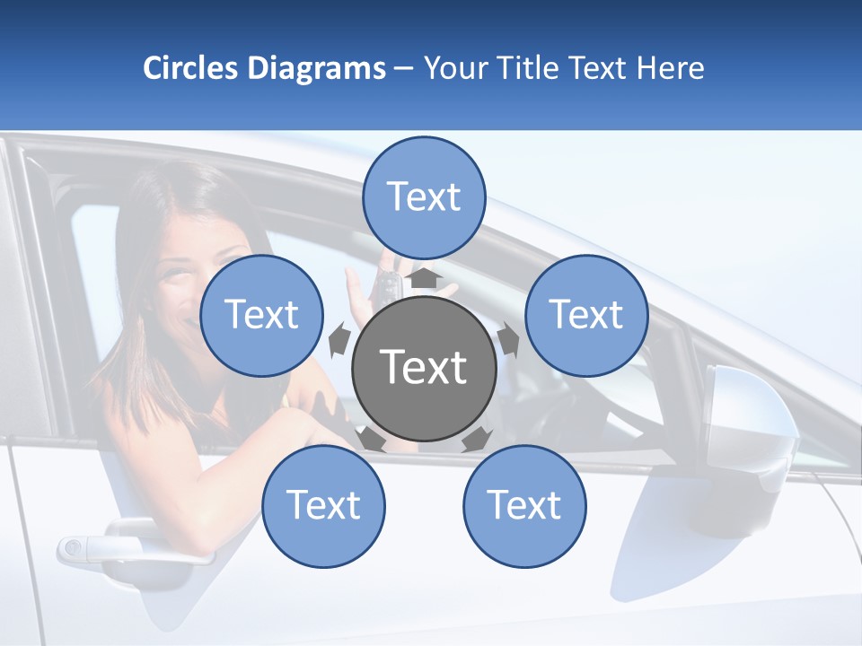 Girl Teen Car Keys PowerPoint Template