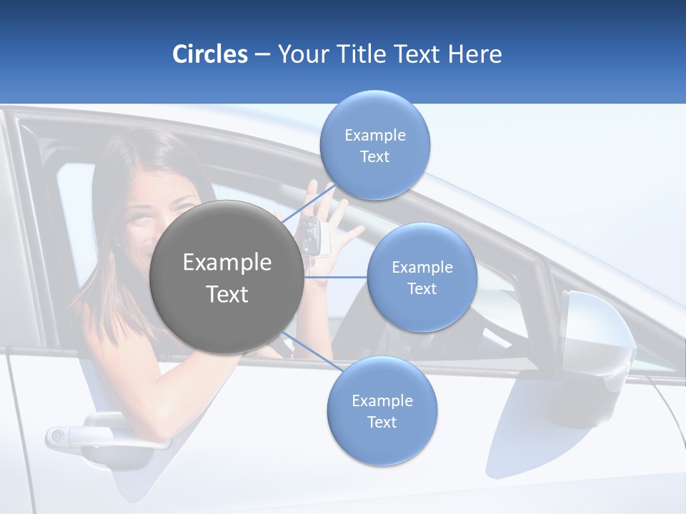 Girl Teen Car Keys PowerPoint Template