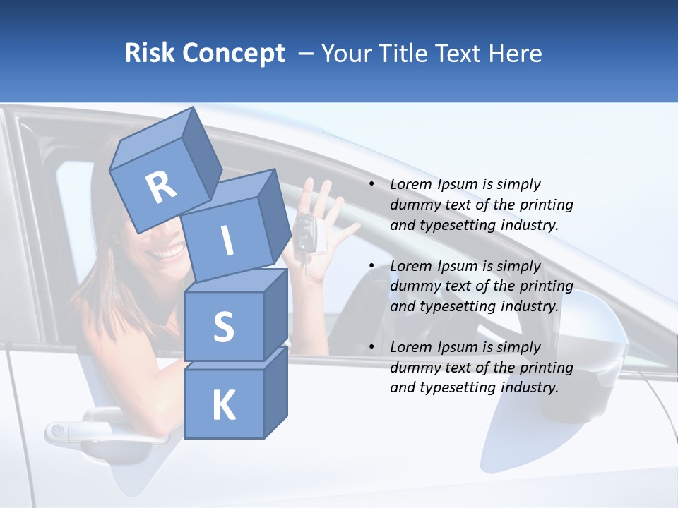 Girl Teen Car Keys PowerPoint Template