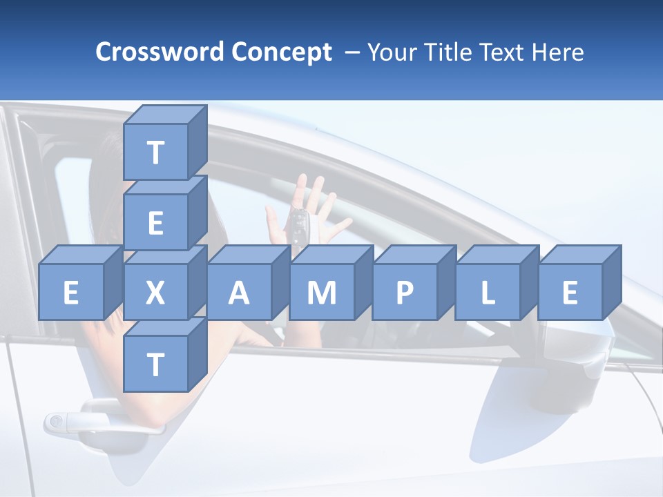 Girl Teen Car Keys PowerPoint Template