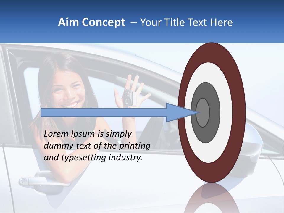 Girl Teen Car Keys PowerPoint Template