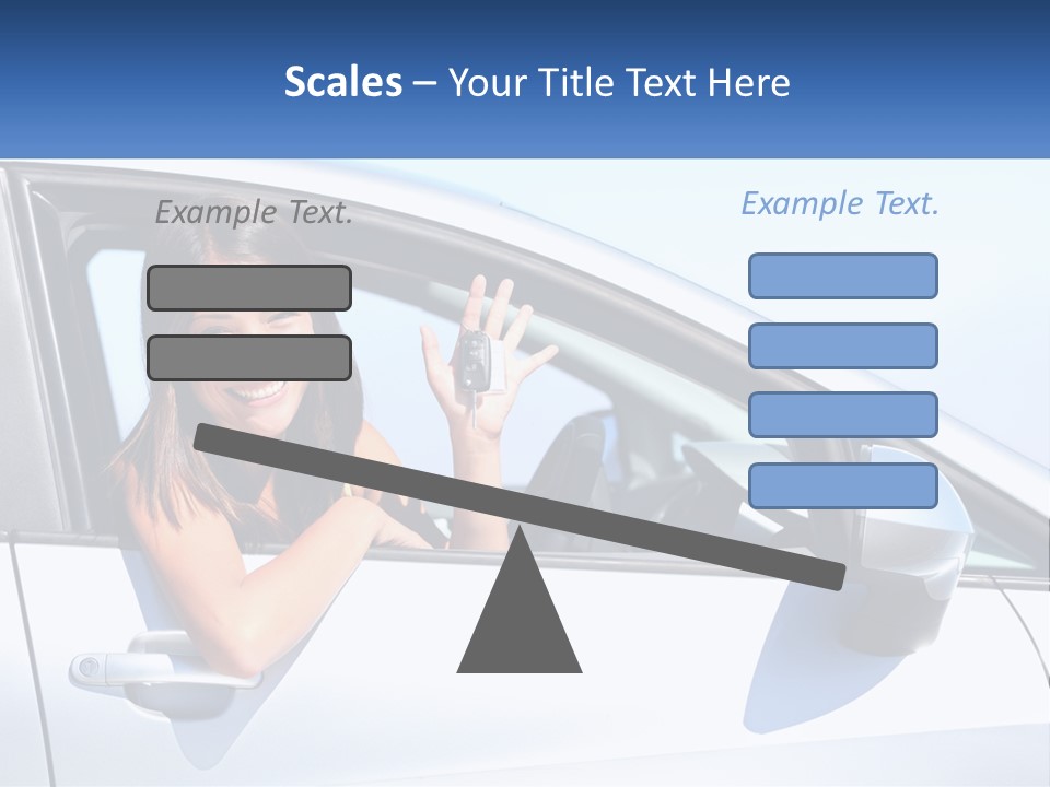 Girl Teen Car Keys PowerPoint Template