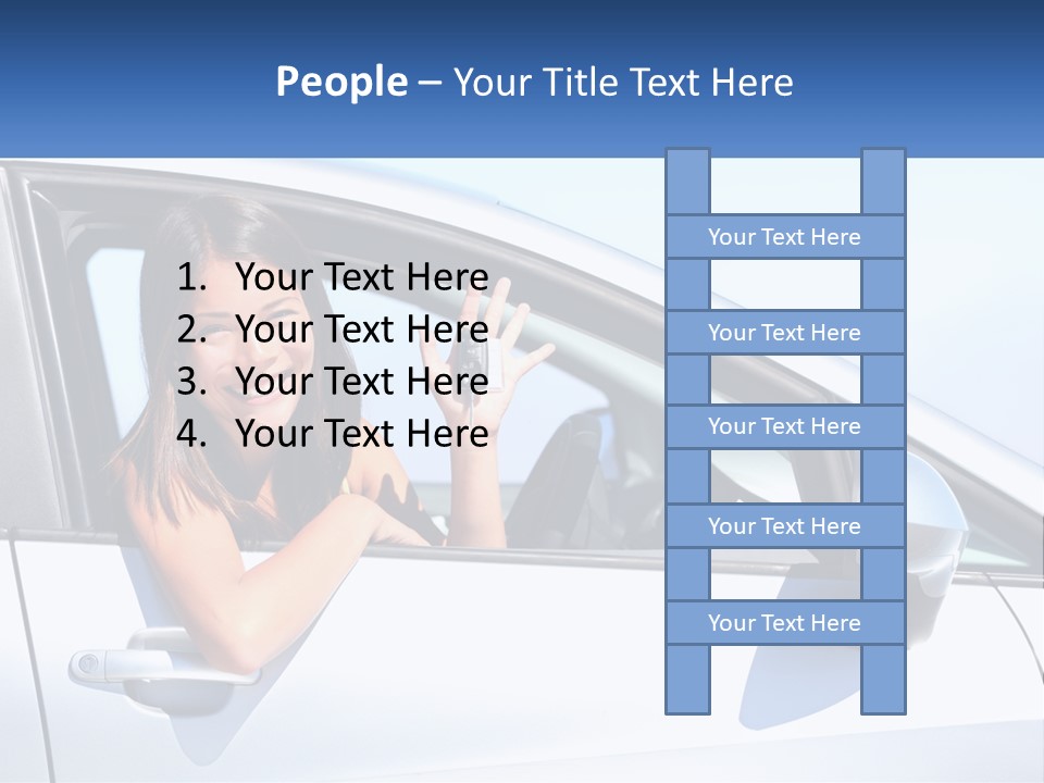 Girl Teen Car Keys PowerPoint Template