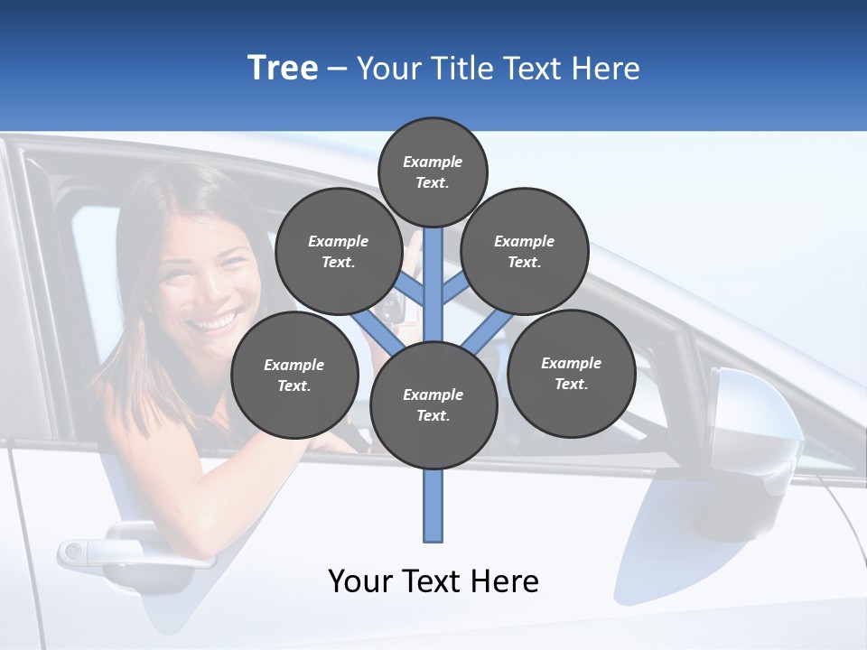 Girl Teen Car Keys PowerPoint Template