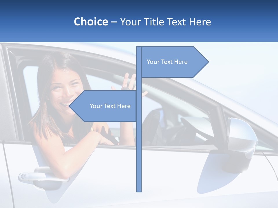 Girl Teen Car Keys PowerPoint Template