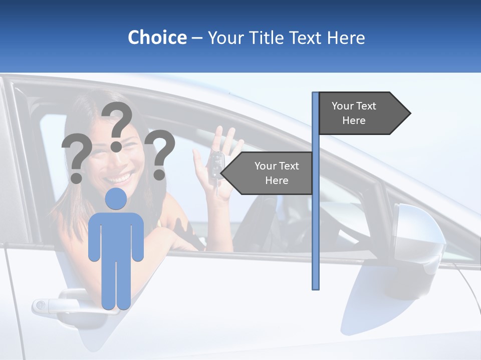 Girl Teen Car Keys PowerPoint Template