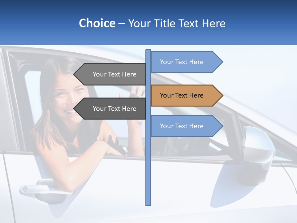 Girl Teen Car Keys PowerPoint Template