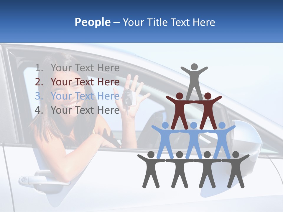 Girl Teen Car Keys PowerPoint Template