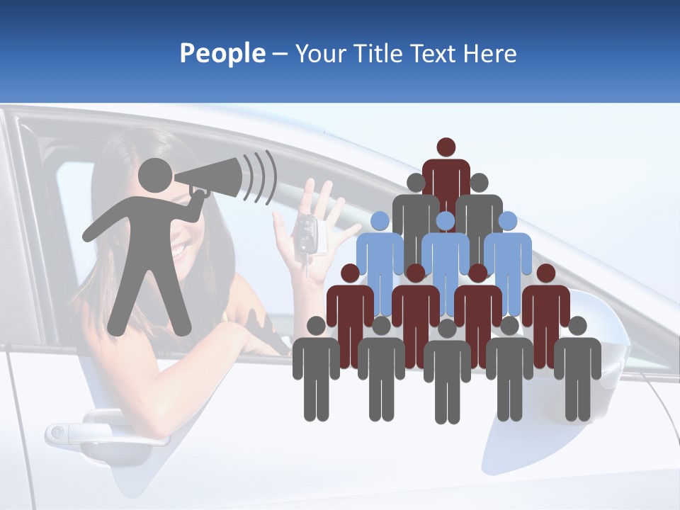 Girl Teen Car Keys PowerPoint Template