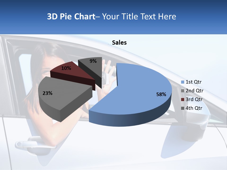 Girl Teen Car Keys PowerPoint Template
