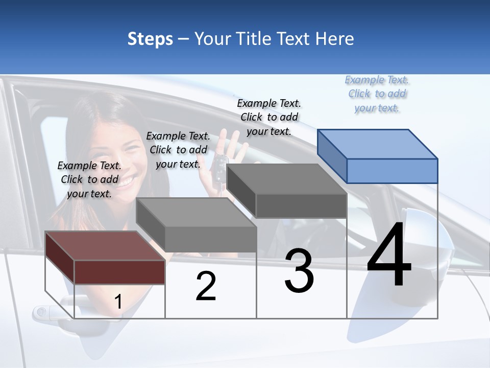 Girl Teen Car Keys PowerPoint Template