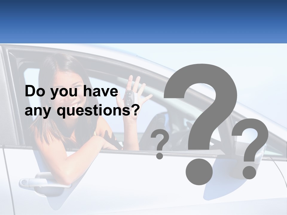 Girl Teen Car Keys PowerPoint Template