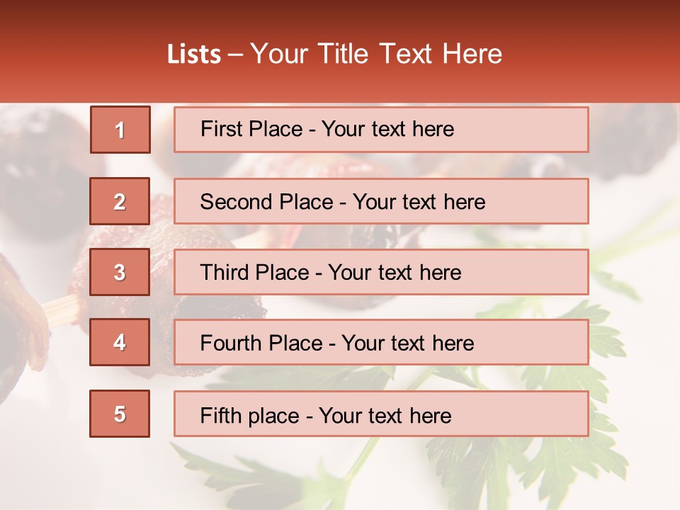 Skewers Italian Grilled PowerPoint Template