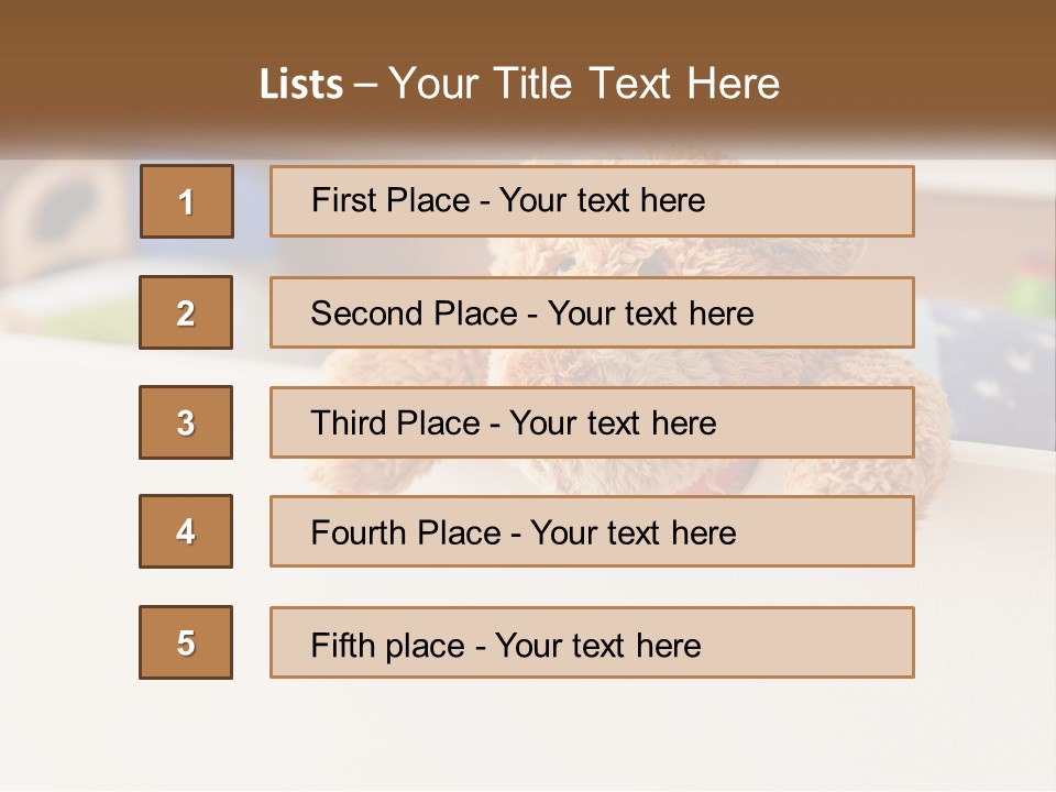 Room Toy Bed PowerPoint Template