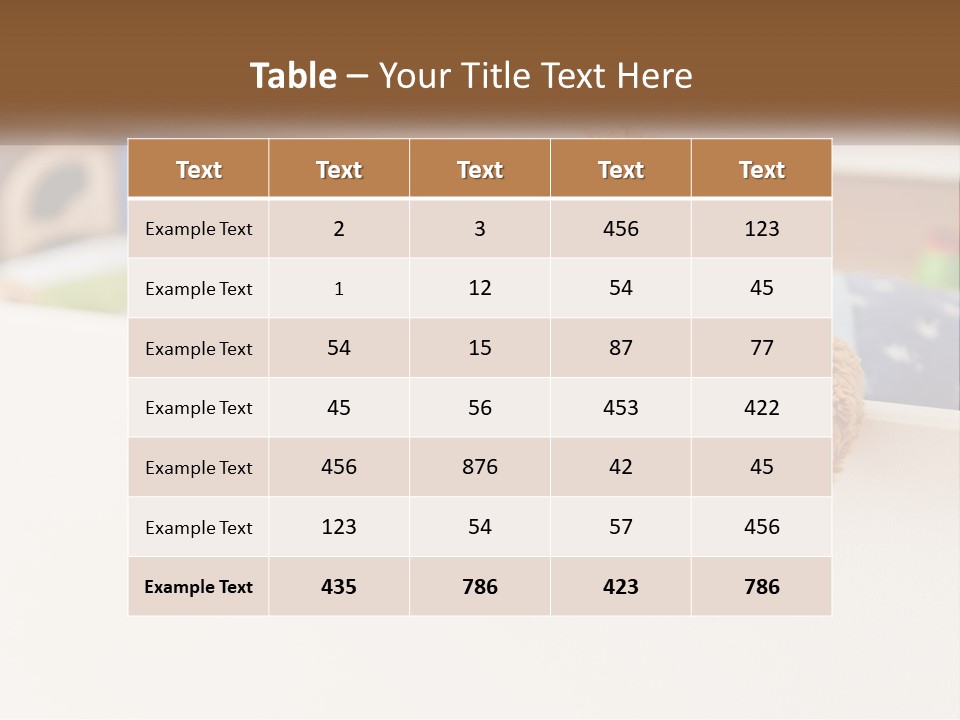 Room Toy Bed PowerPoint Template
