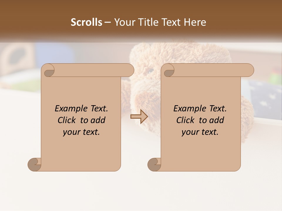 Room Toy Bed PowerPoint Template