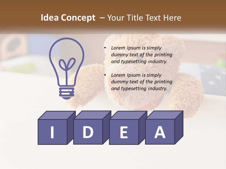 Room Toy Bed PowerPoint Template