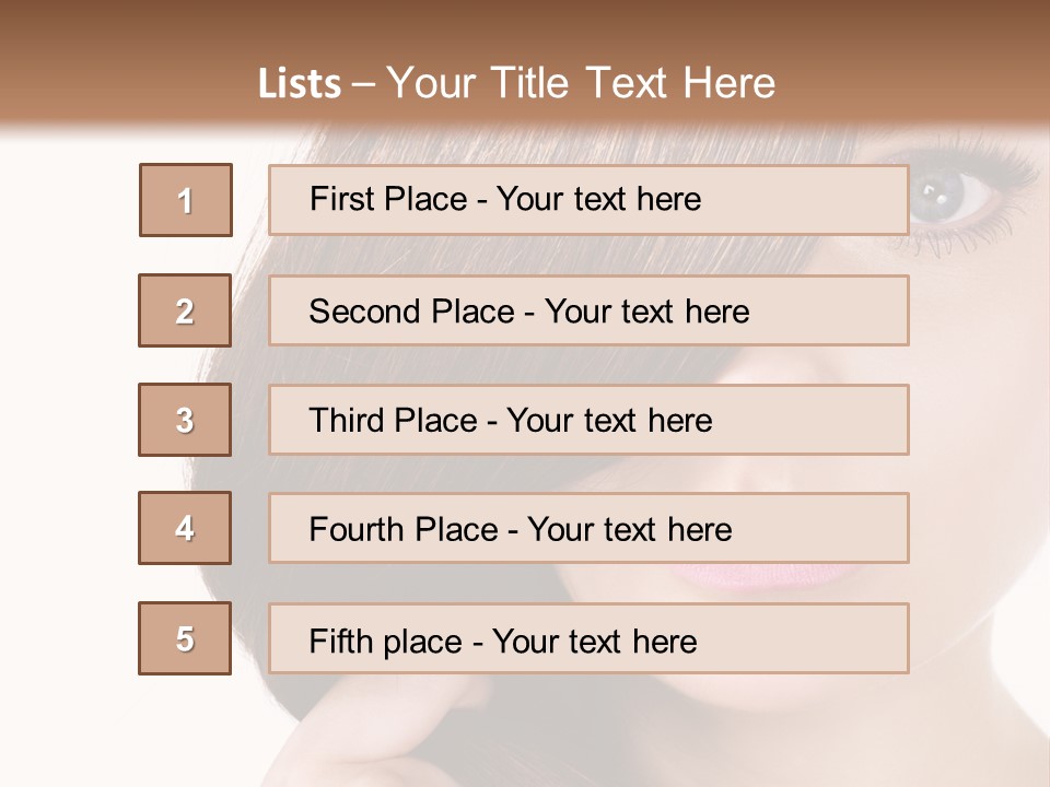 Eyebrow Color Adult PowerPoint Template