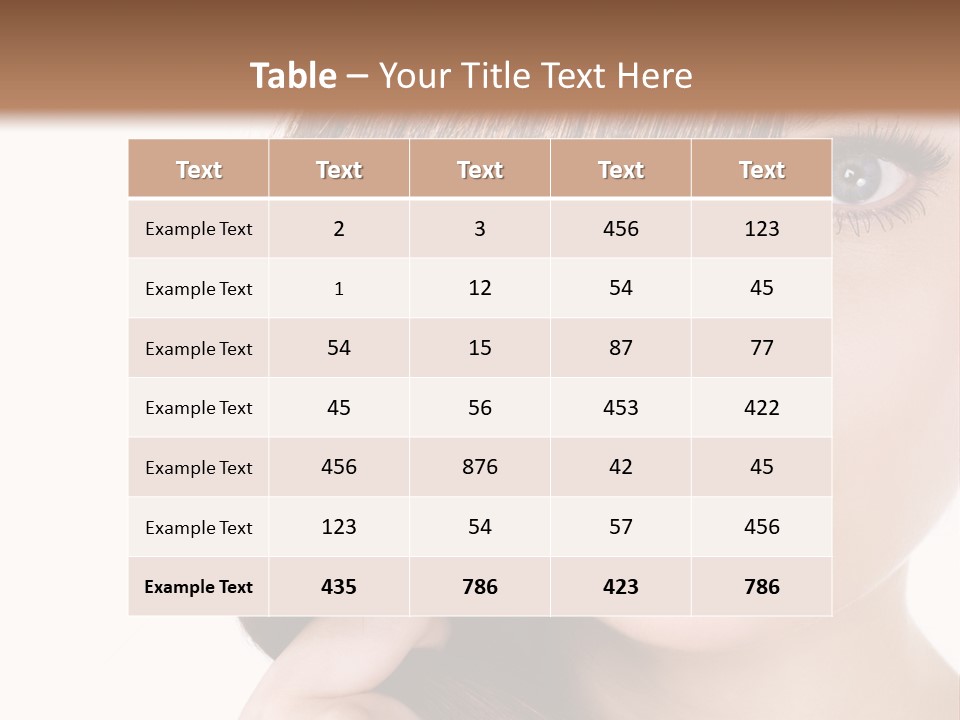 Eyebrow Color Adult PowerPoint Template