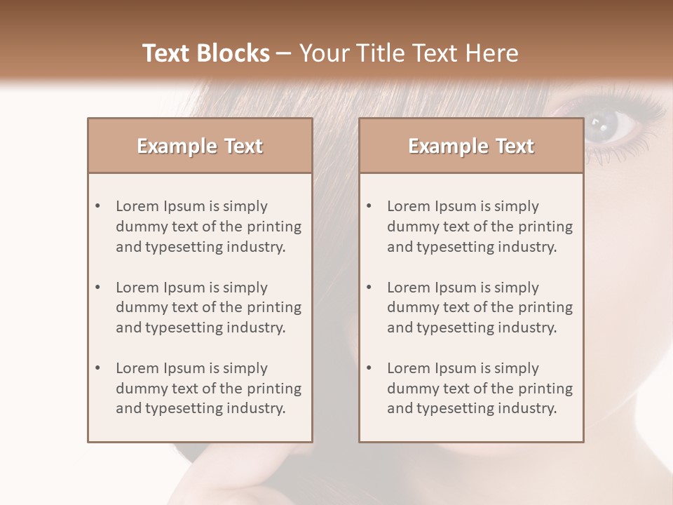 Eyebrow Color Adult PowerPoint Template