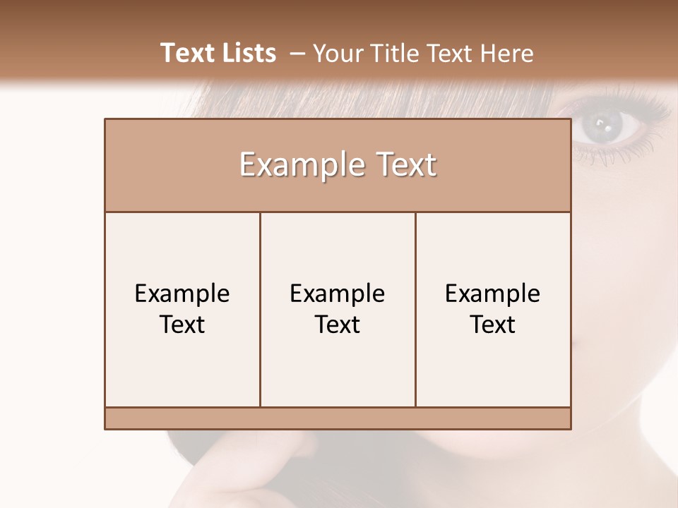 Eyebrow Color Adult PowerPoint Template