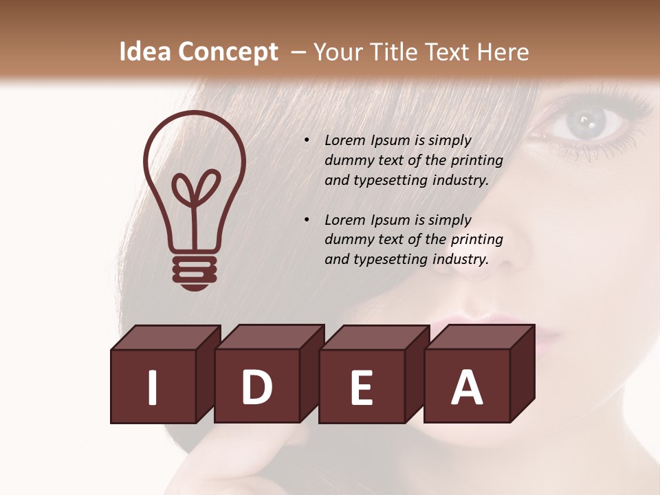 Eyebrow Color Adult PowerPoint Template