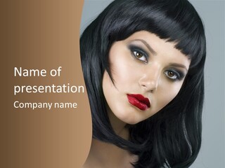 Brown Cut Style PowerPoint Template