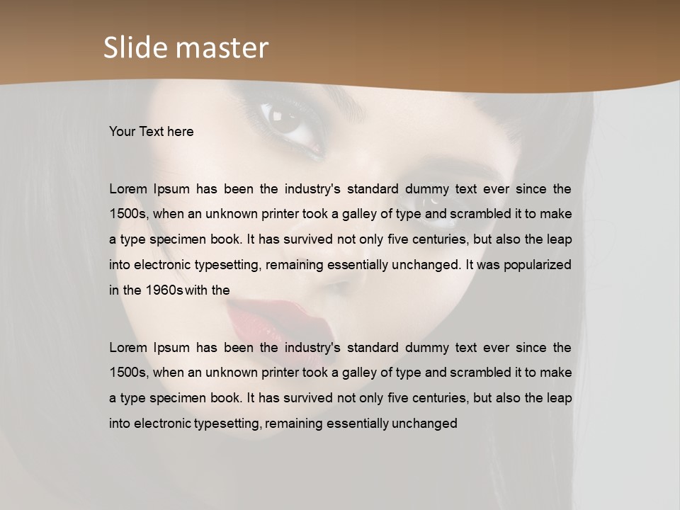 Brown Cut Style PowerPoint Template