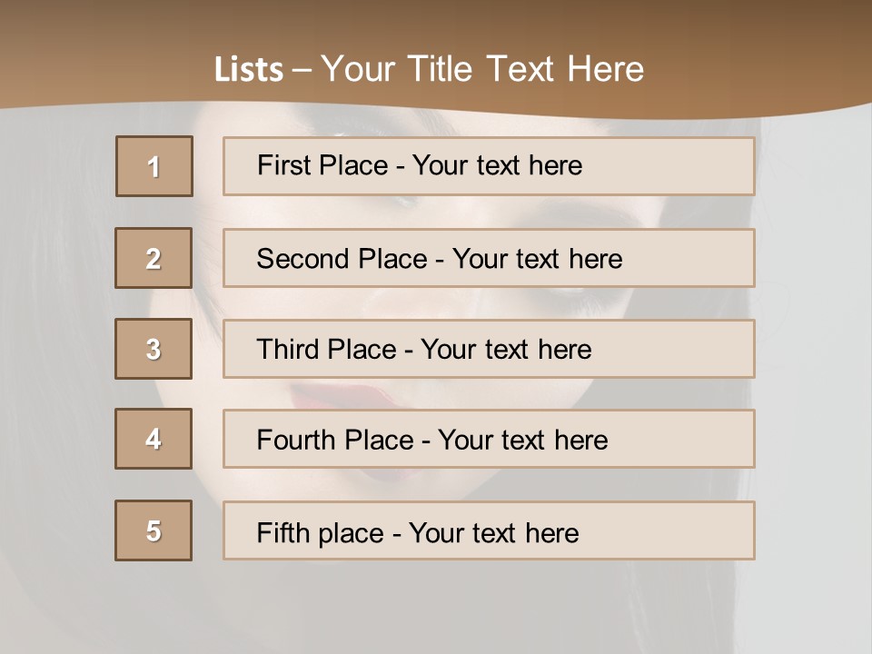 Brown Cut Style PowerPoint Template