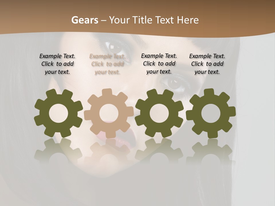 Brown Cut Style PowerPoint Template