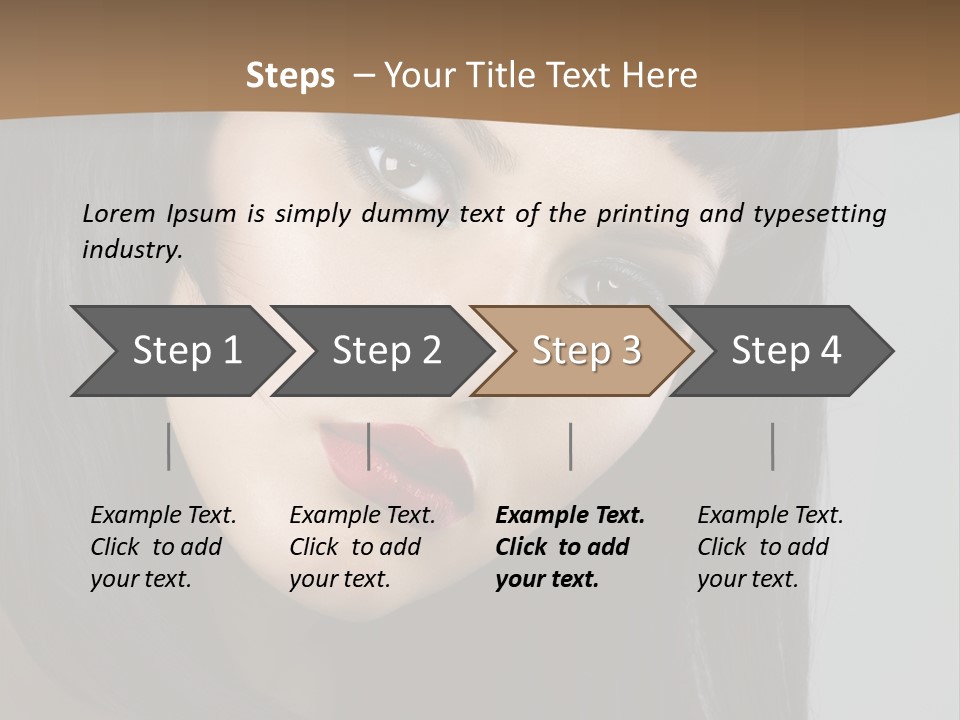 Brown Cut Style PowerPoint Template