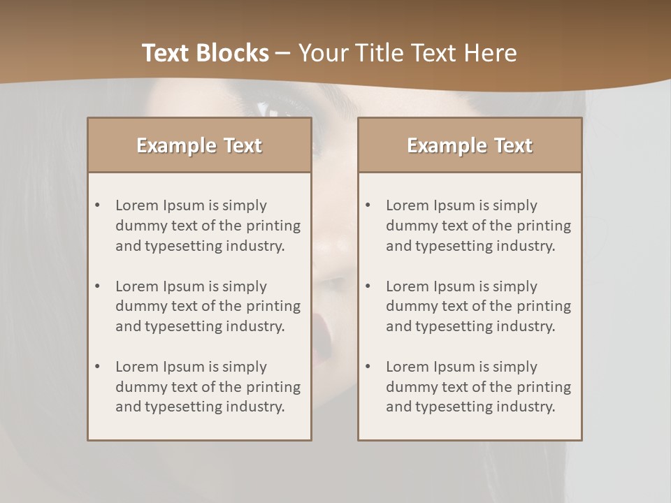 Brown Cut Style PowerPoint Template
