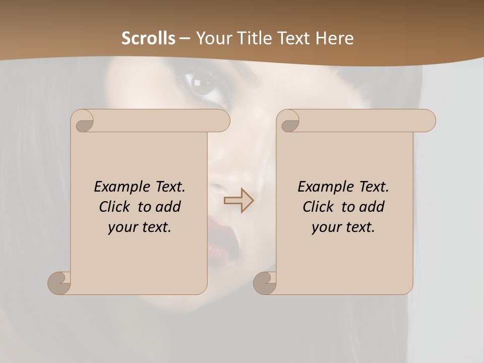 Brown Cut Style PowerPoint Template