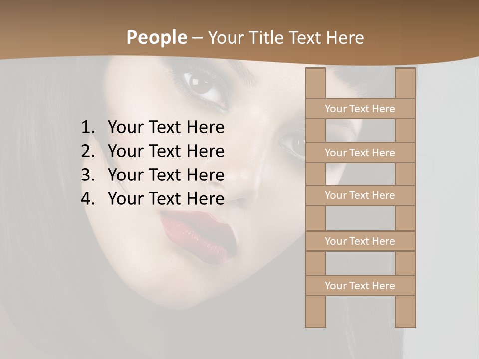 Brown Cut Style PowerPoint Template