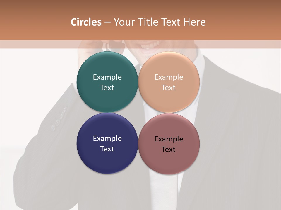 A Man In A Suit Talking On A Cell Phone PowerPoint Template